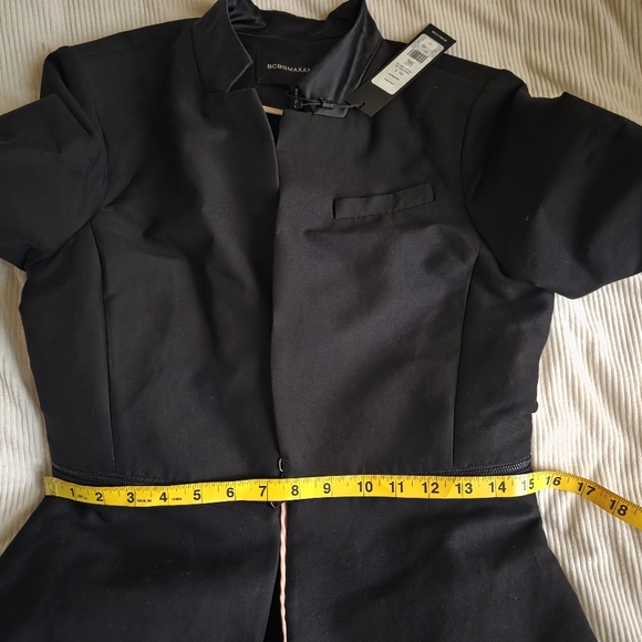 BCBGMAXAZRIA Arelia Zip Waist A-Line Essential Jacket Sz S Black Nwt - Picture 6 of 16